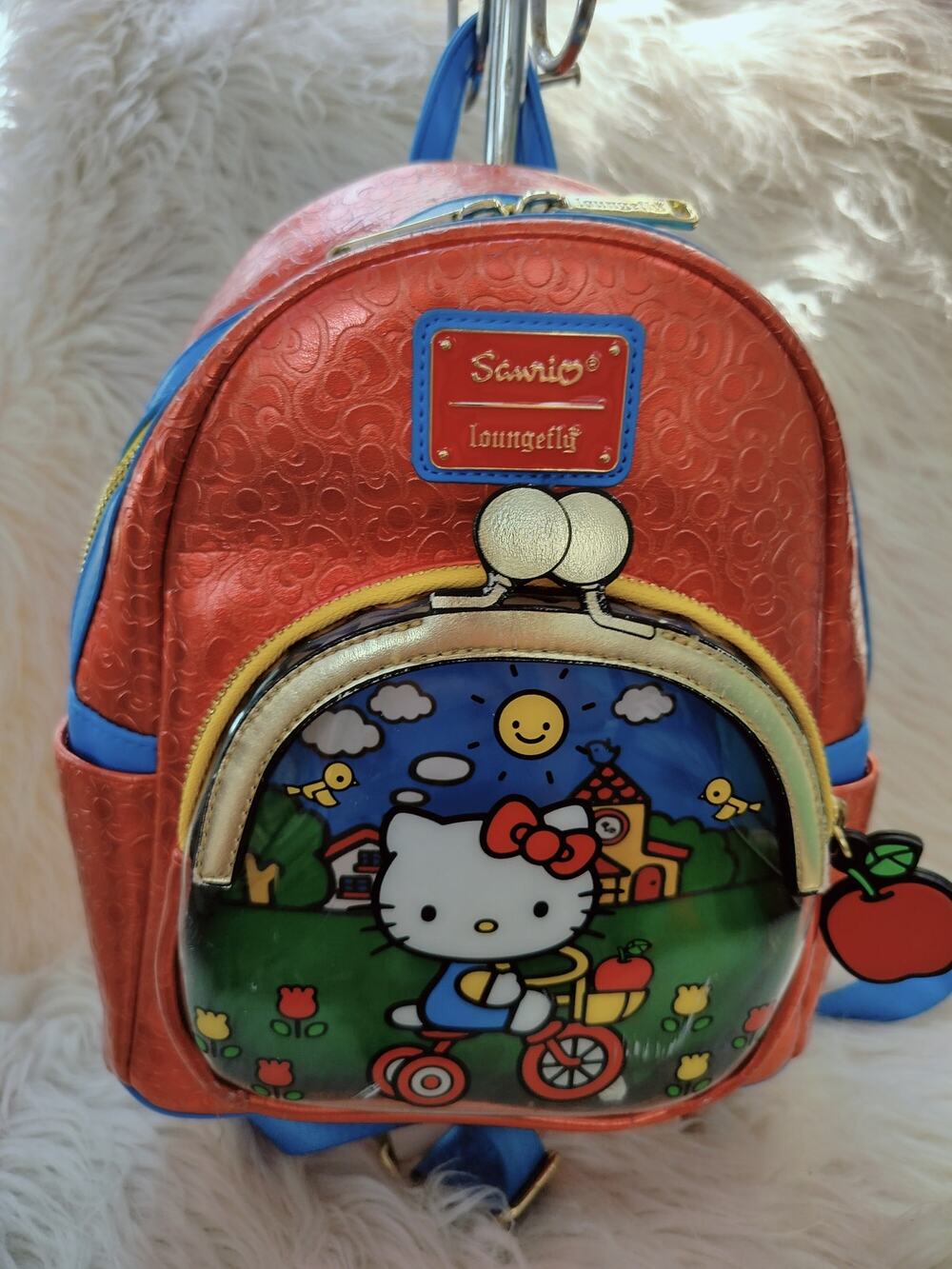 5873) Loungefly Sanrio Hello Kitty 50th Anniversary Coin Bag Mini Backpack